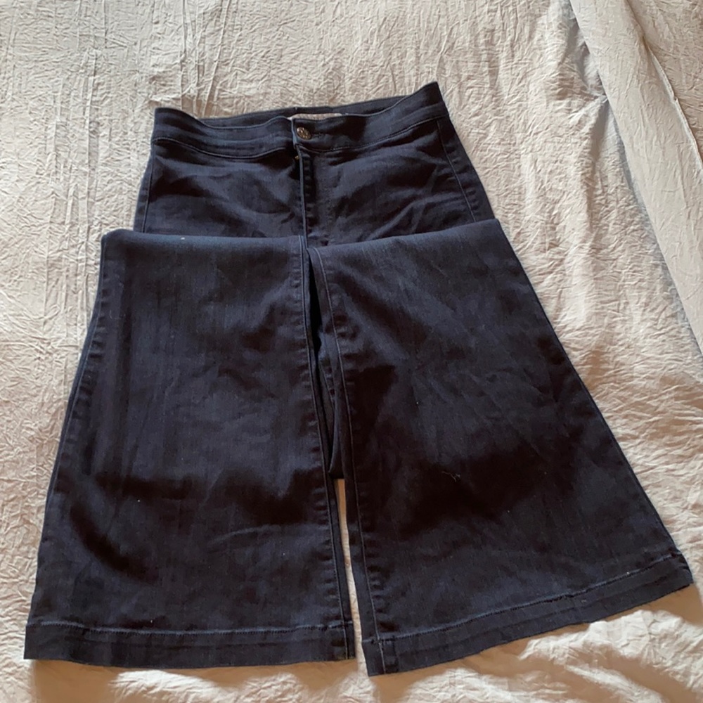 Never worn High waisted dark wash flare jeans